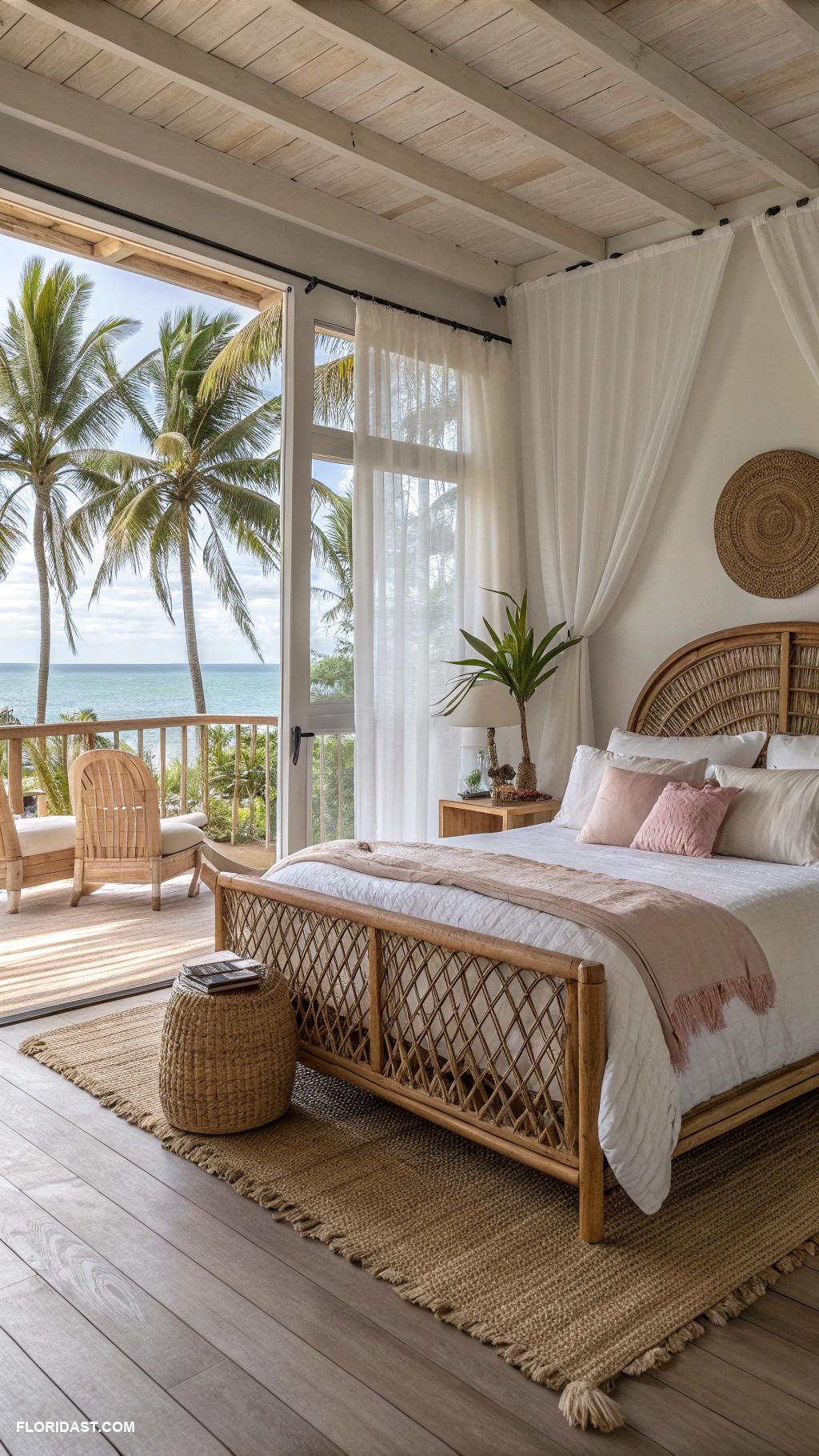 island bedroom ideas Rattan furniture for a coastal vibe