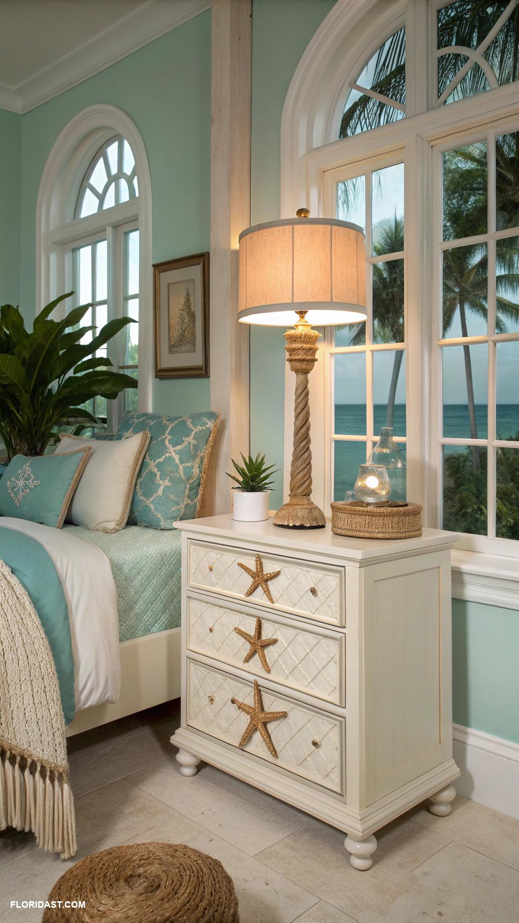 island bedroom ideas Starfish accents on nightstands