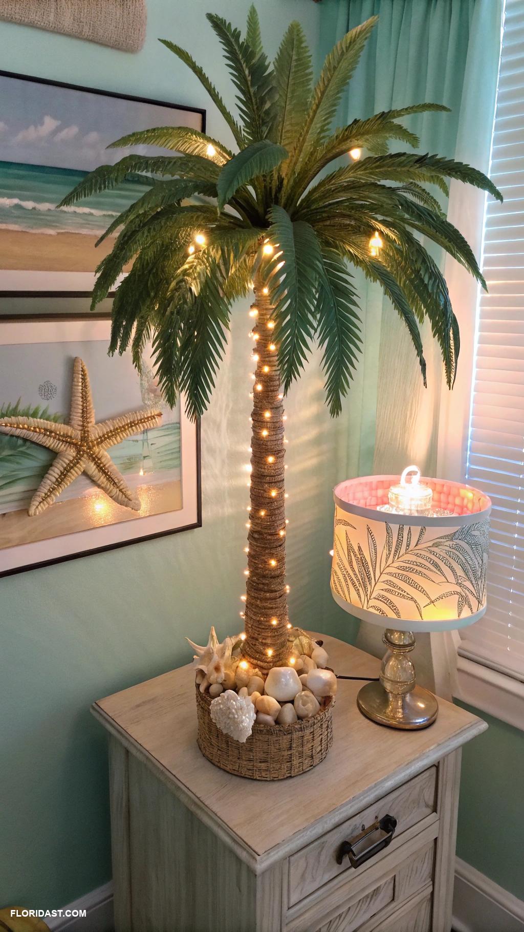 palm tree home decor ideas Fiber optic palm tree lamp for nightlight