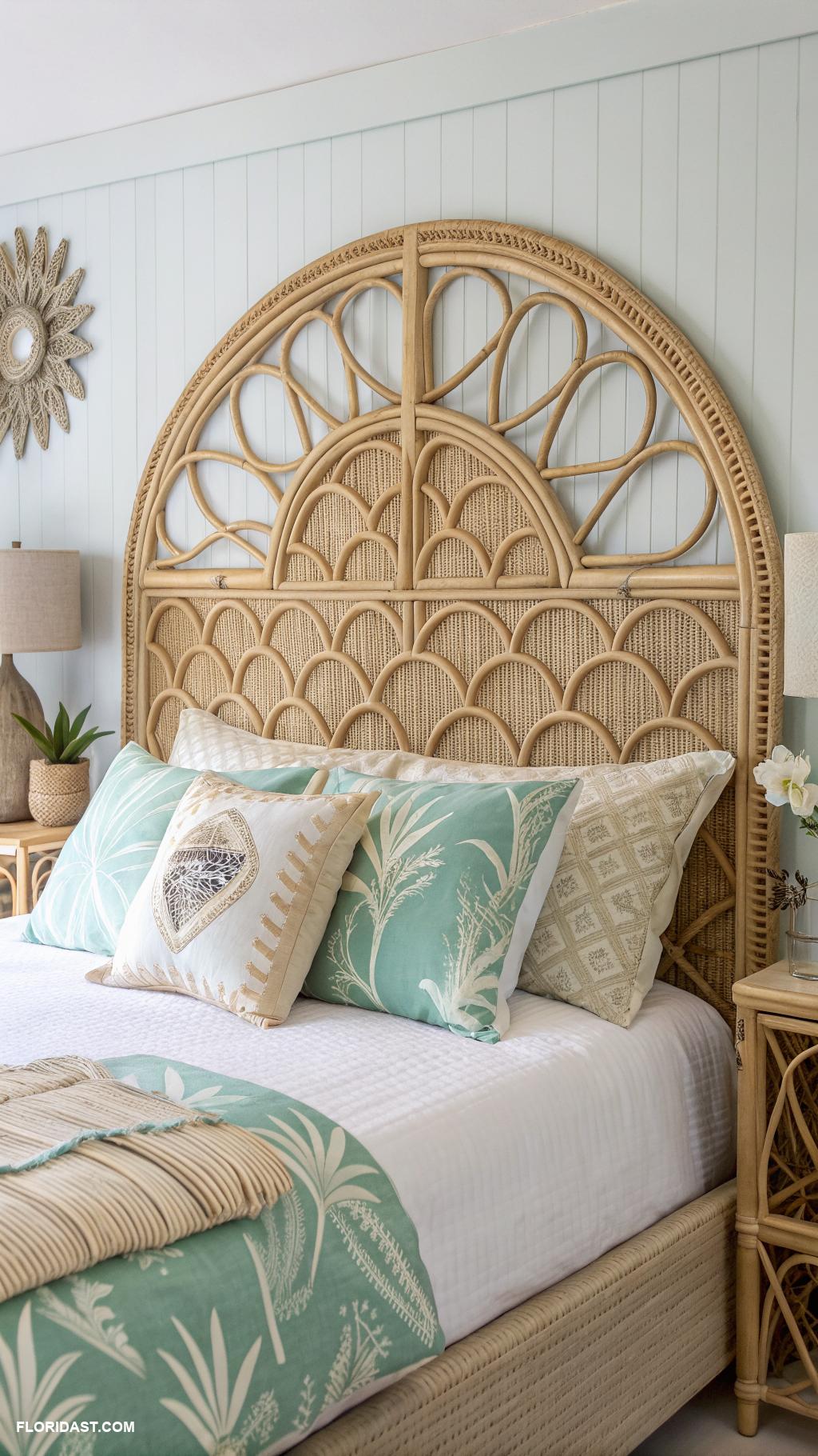 rattan furniture Chic rattan headboards for coastal bedrooms