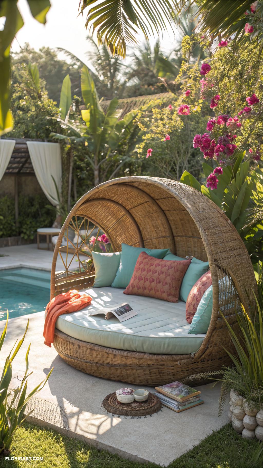 rattan furniture Cozy rattan daybeds for sunny afternoons