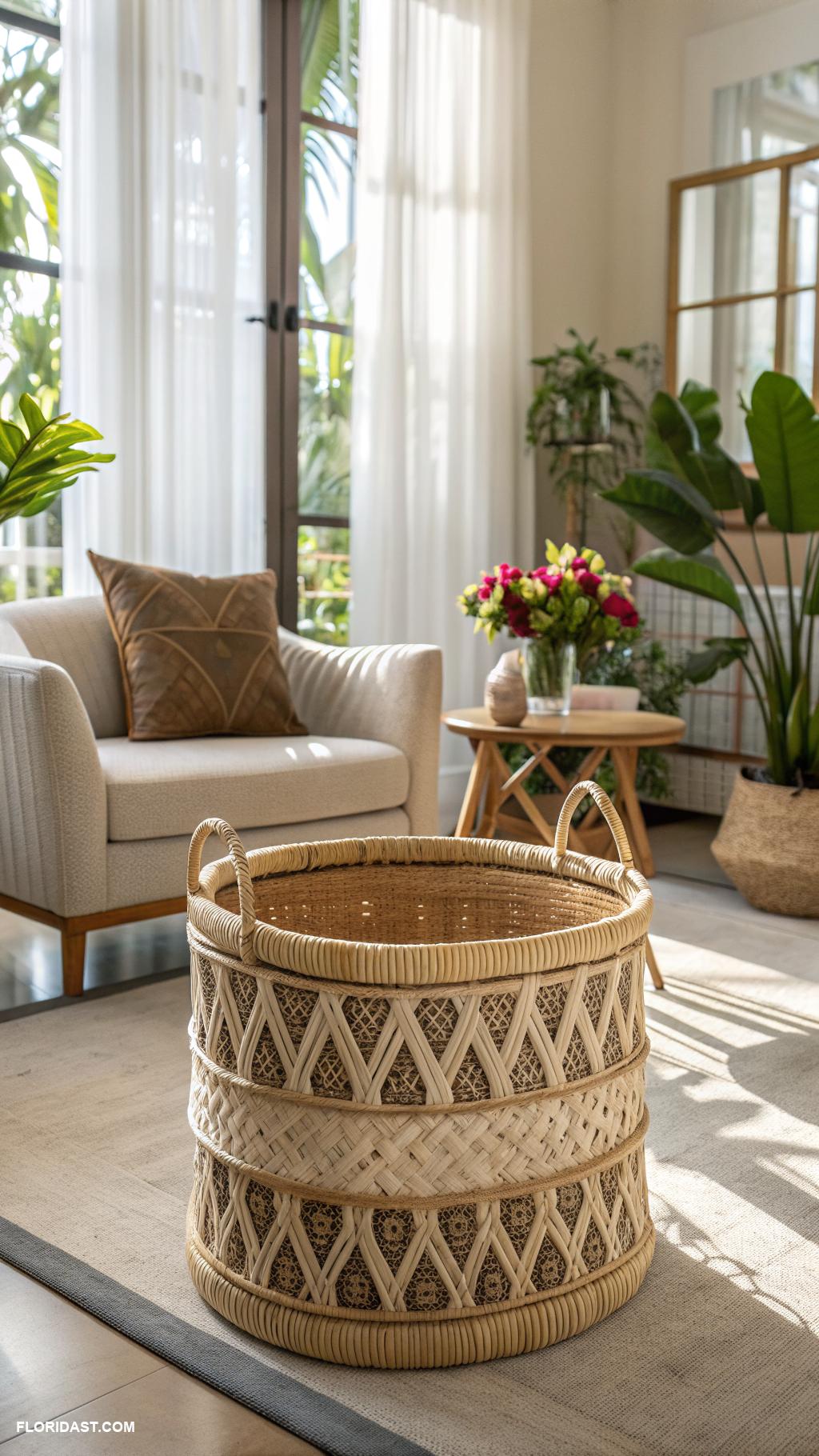 rattan furniture Functional rattan storage baskets for organization