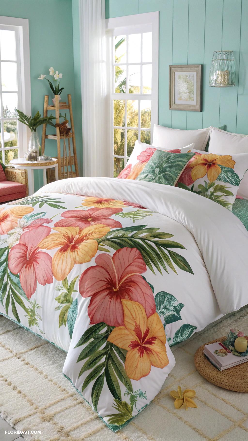 tropical bedding ideas Tropical floral prints for a sunny feel