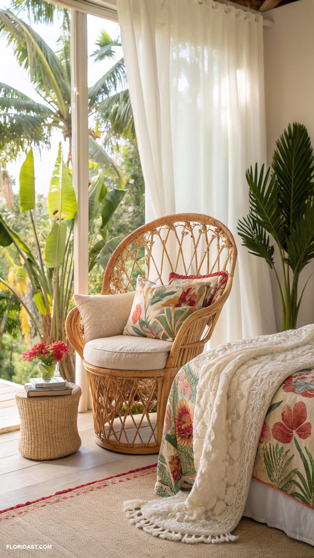 tropical bedrooms Rattan chairs to relax in style