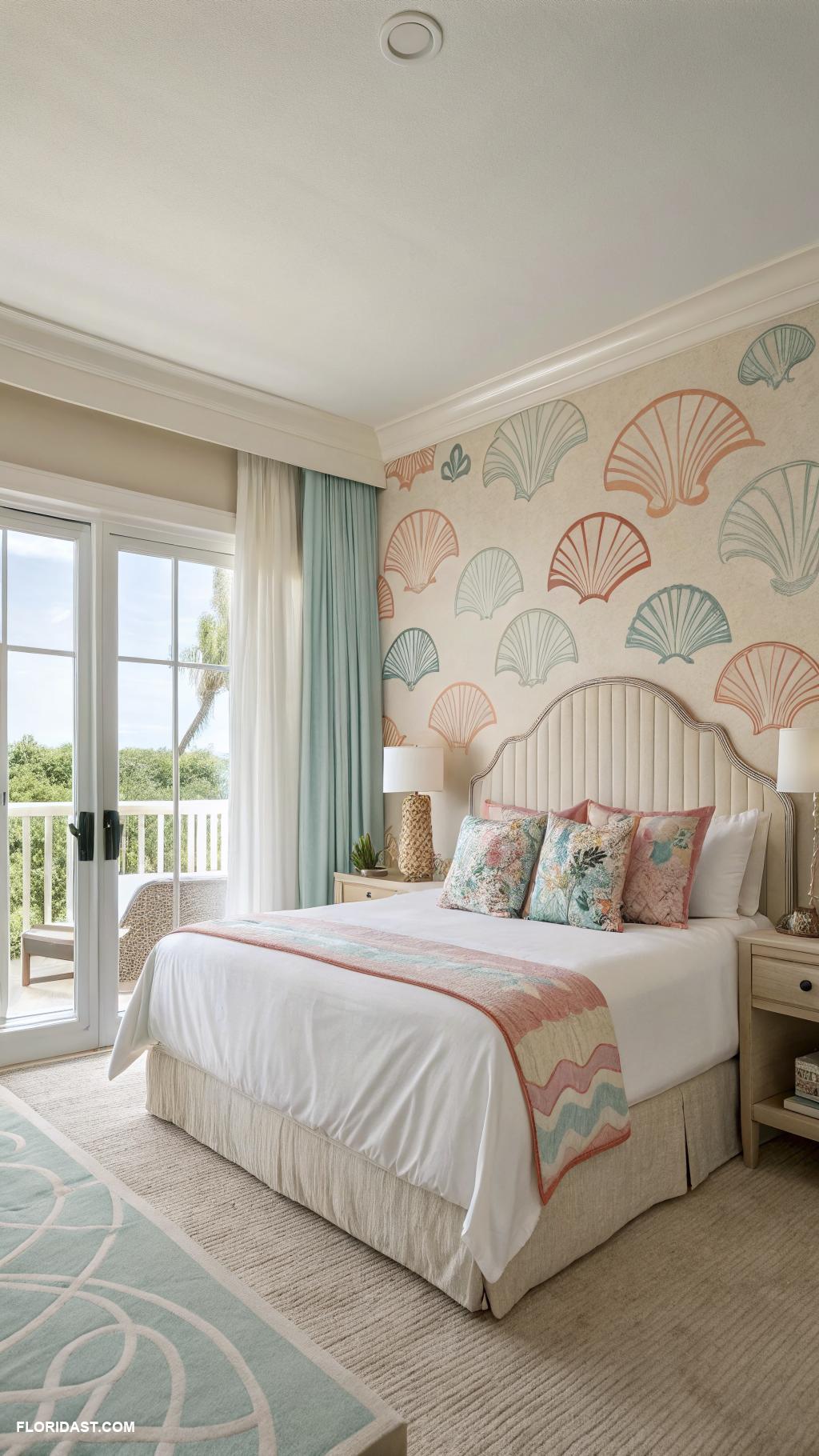 tropical bedrooms Shell themed decor for beachy feel