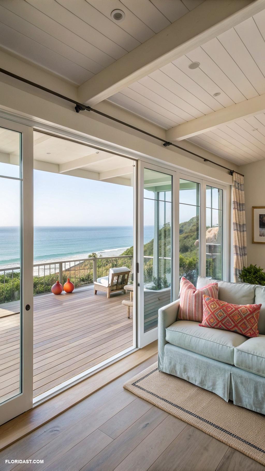 beach house interior design Sliding glass doors for indoor outdoor living