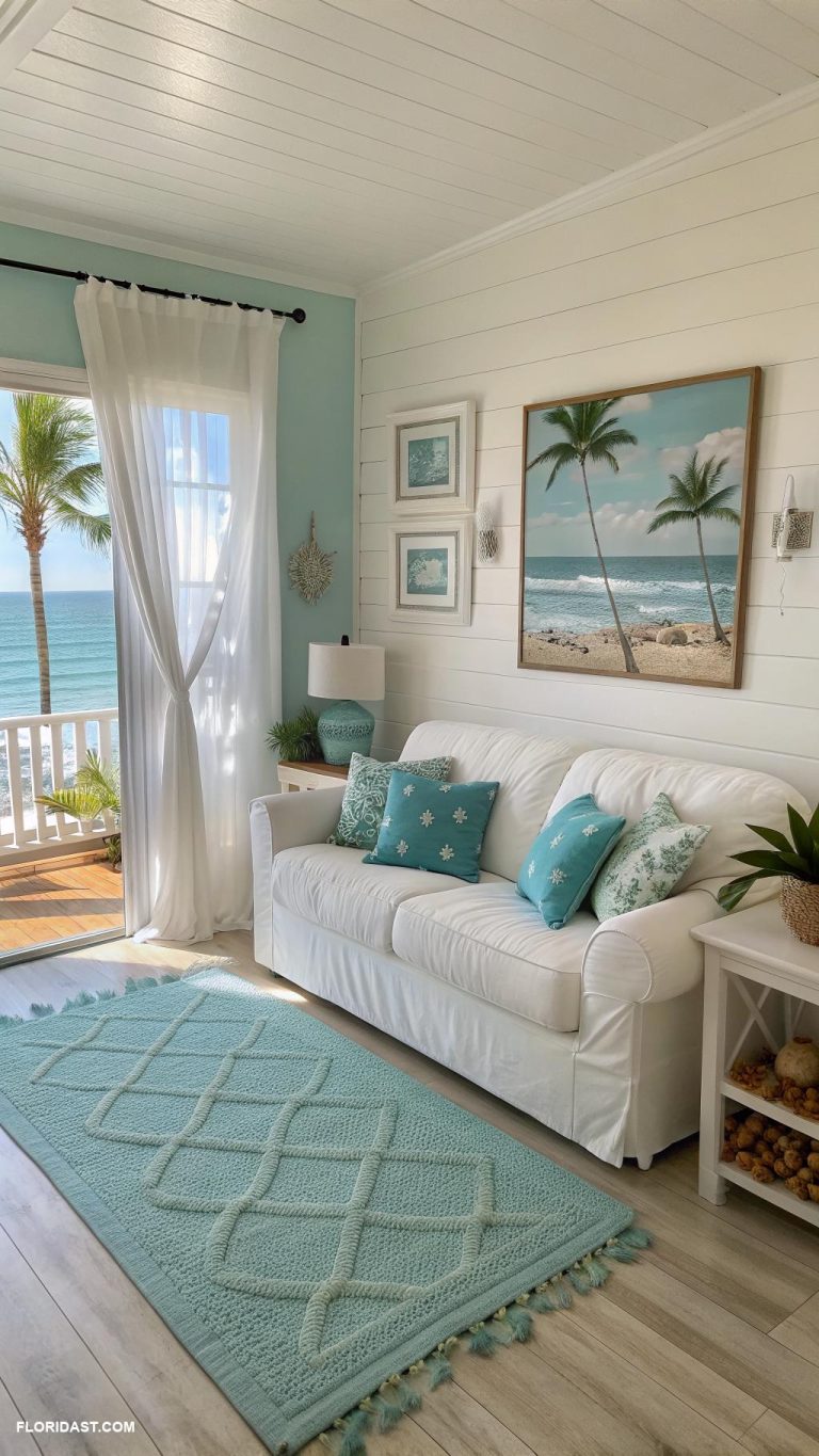beachy room Coastal color palette with blues and whites