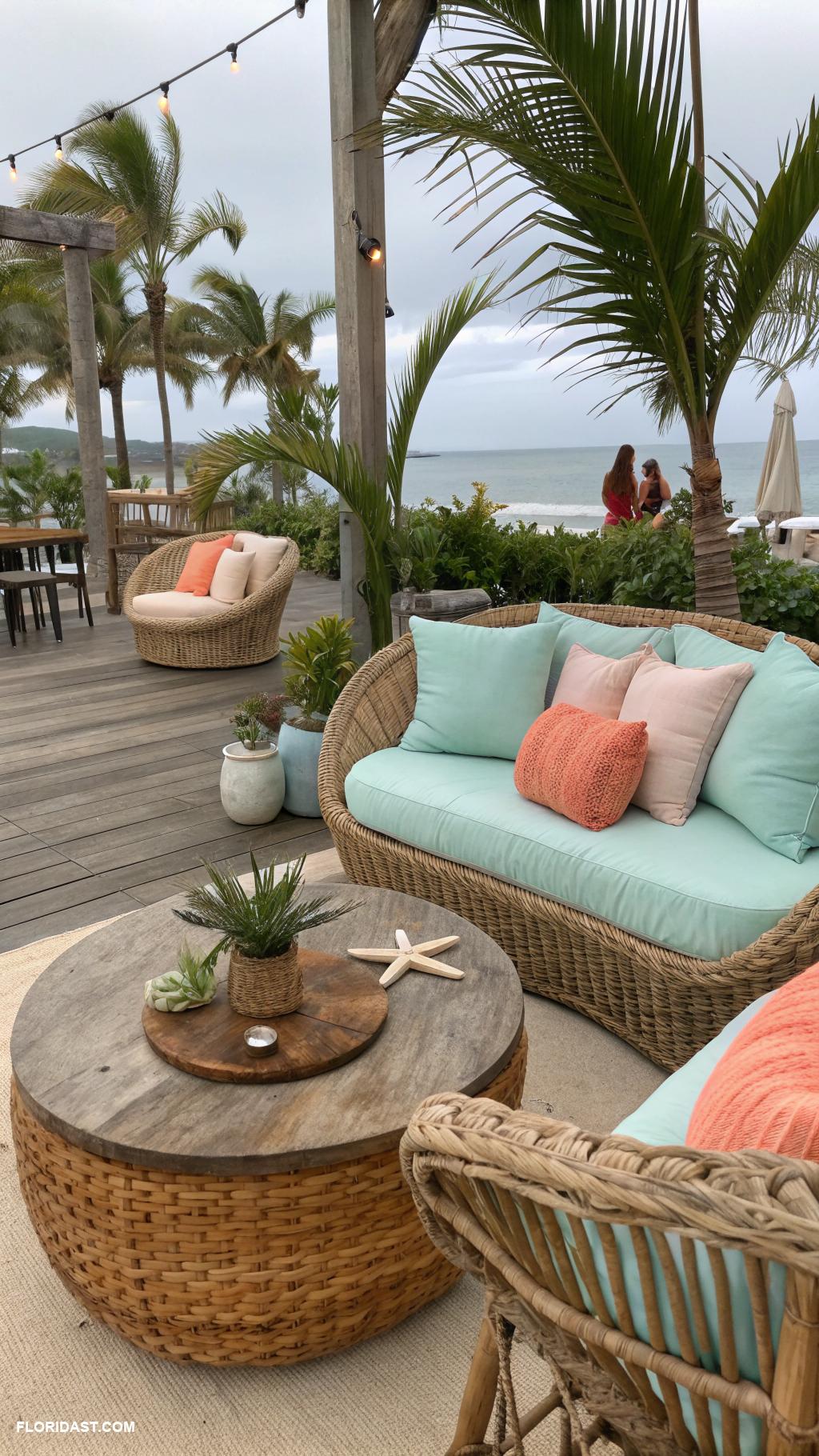 beachy room Outdoor lounge area with beachy furniture