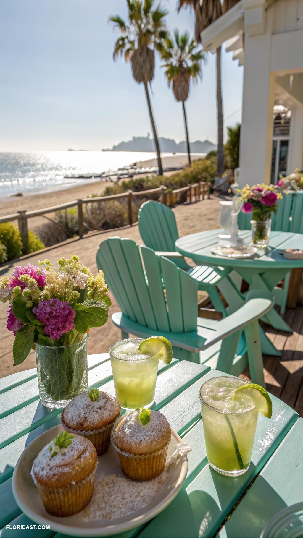 coastal breakfast nooks Quaint cafe featuring key lime muffins