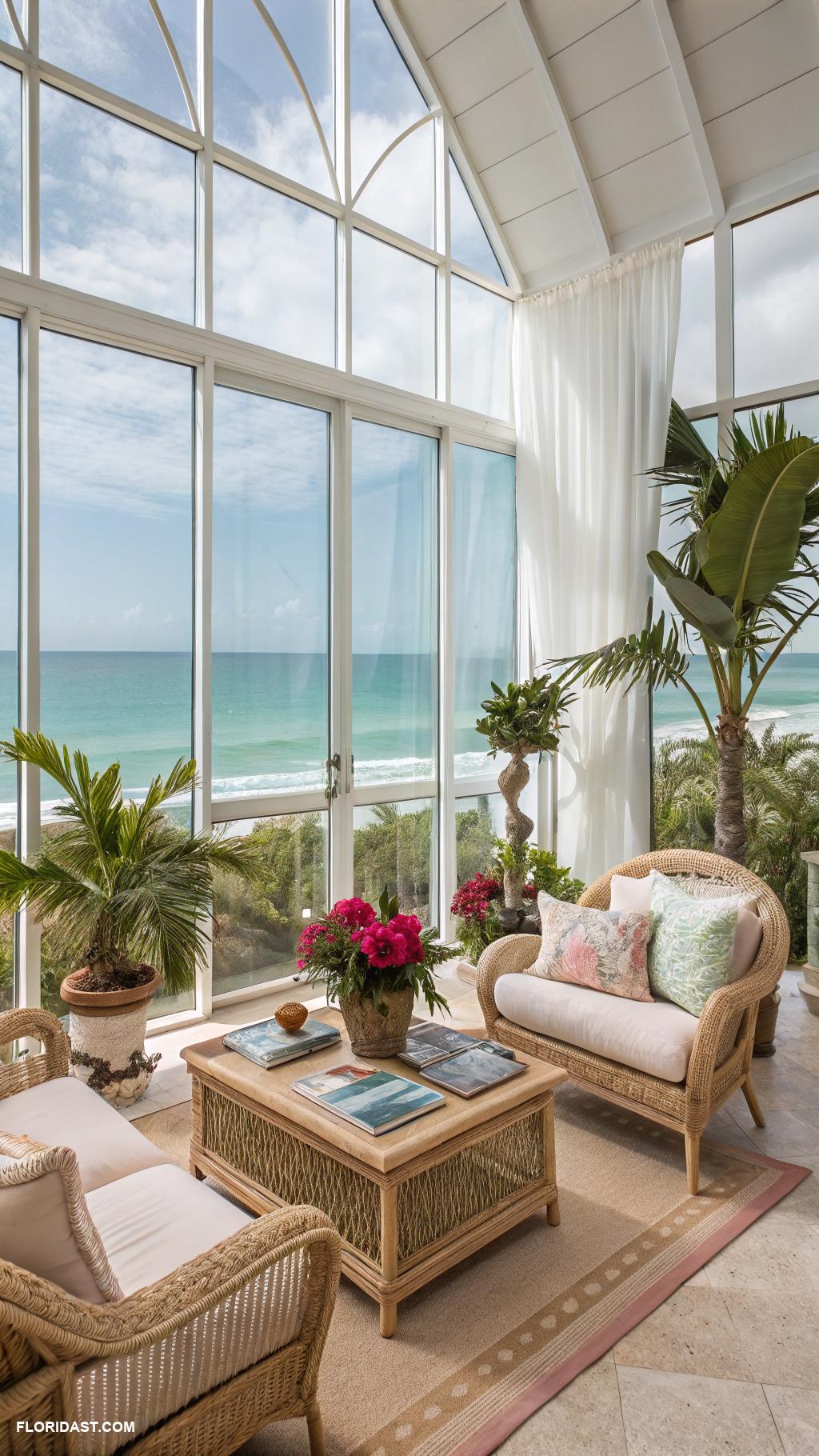 coastal sun rooms Glass walls sun room for panoramic views