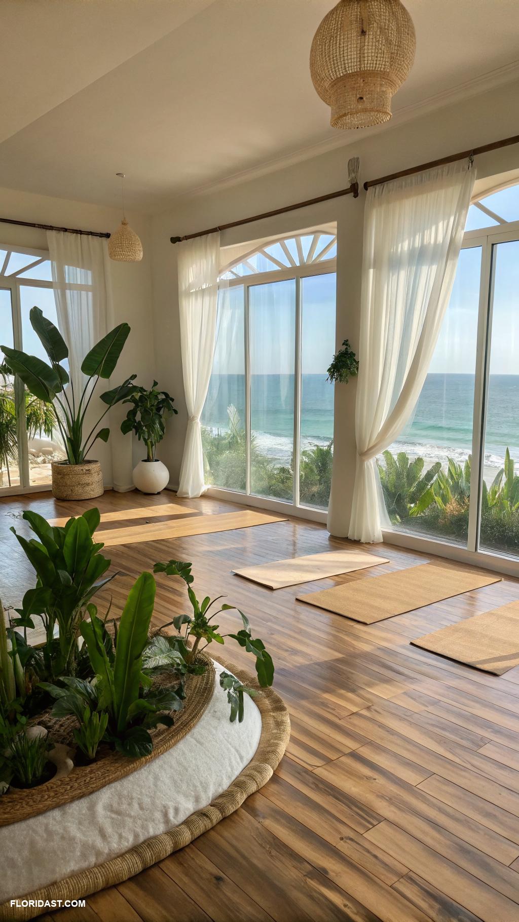coastal yoga rooms Bamboo flooring for a tropical feel