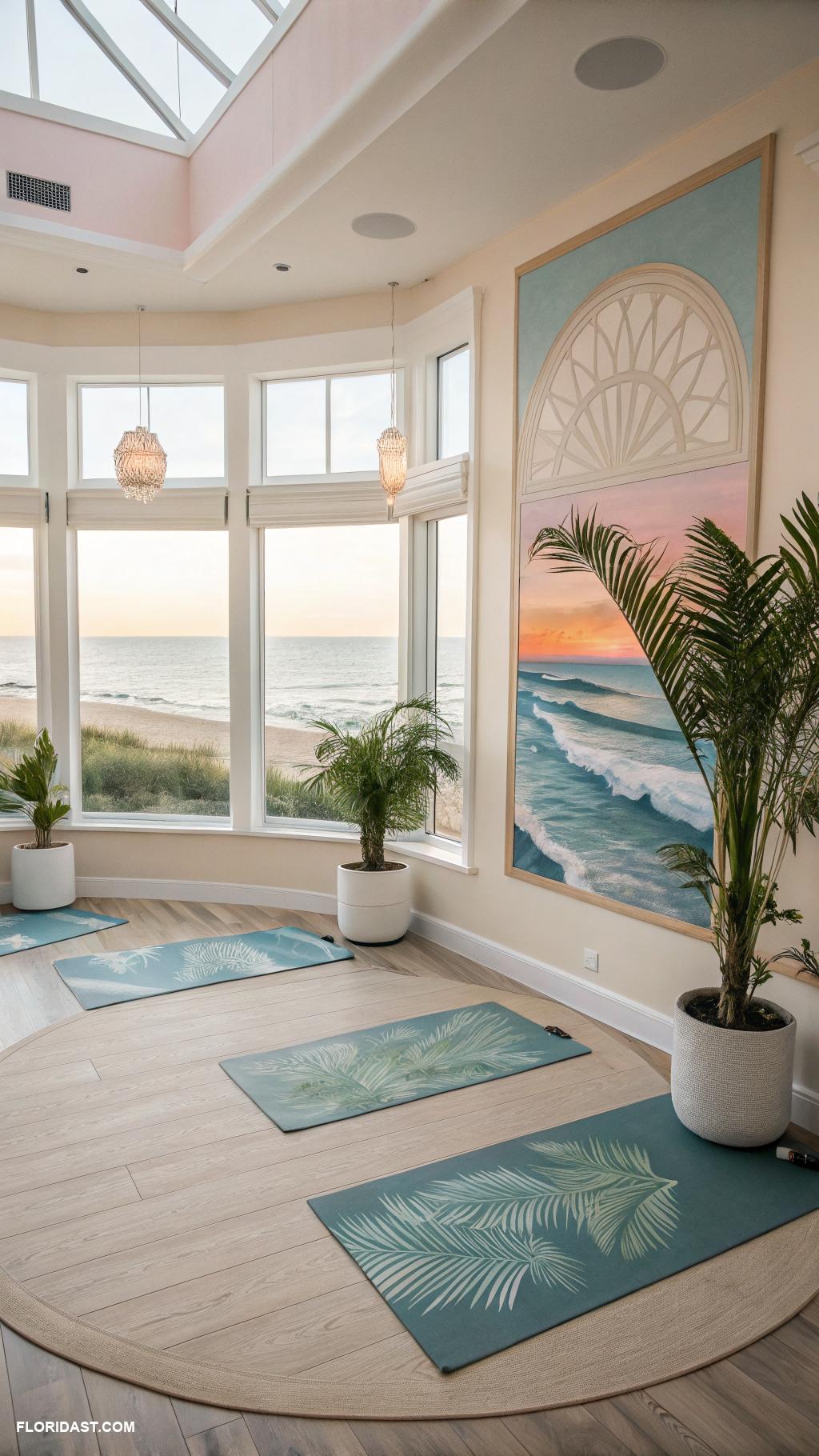 coastal yoga rooms Open space layout for free movement