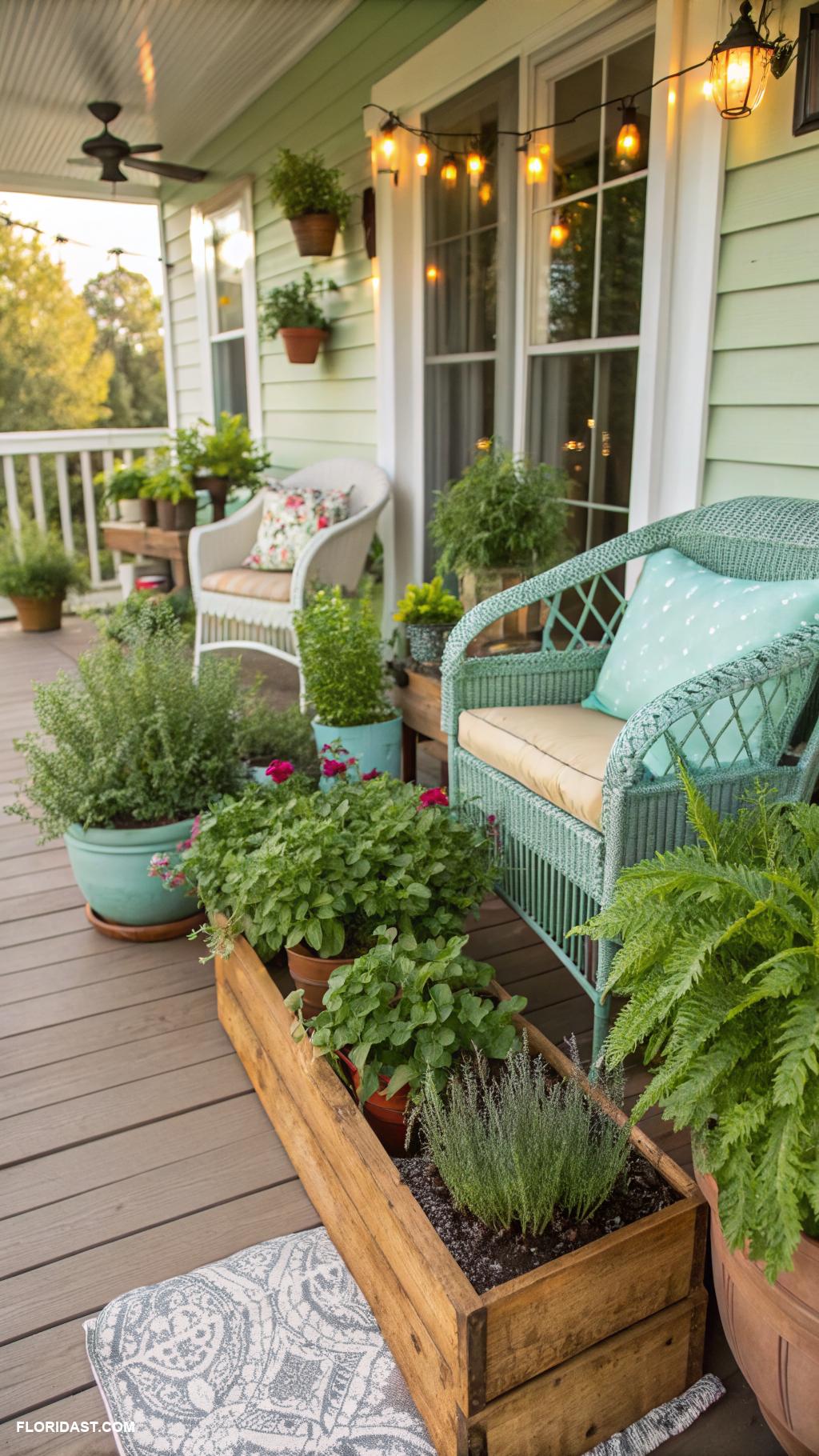 front porch Create a small herb garden