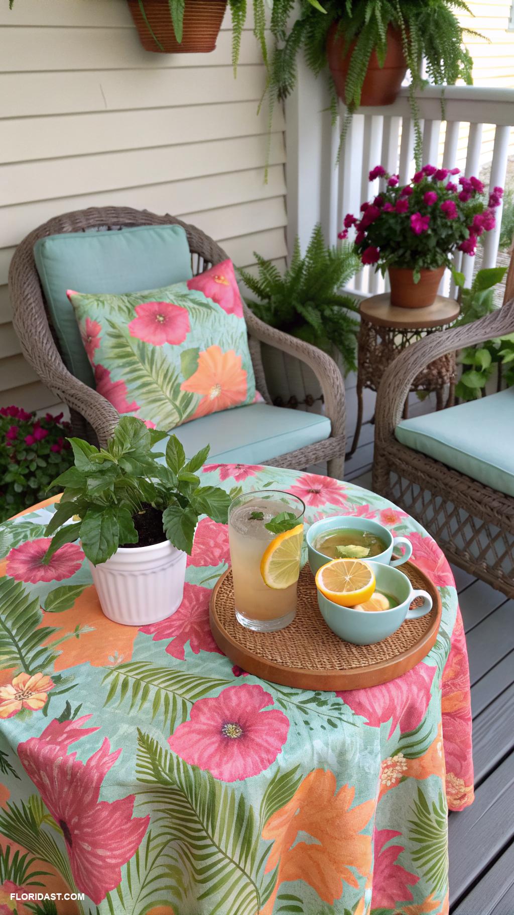 front porch Set up a small outdoor table