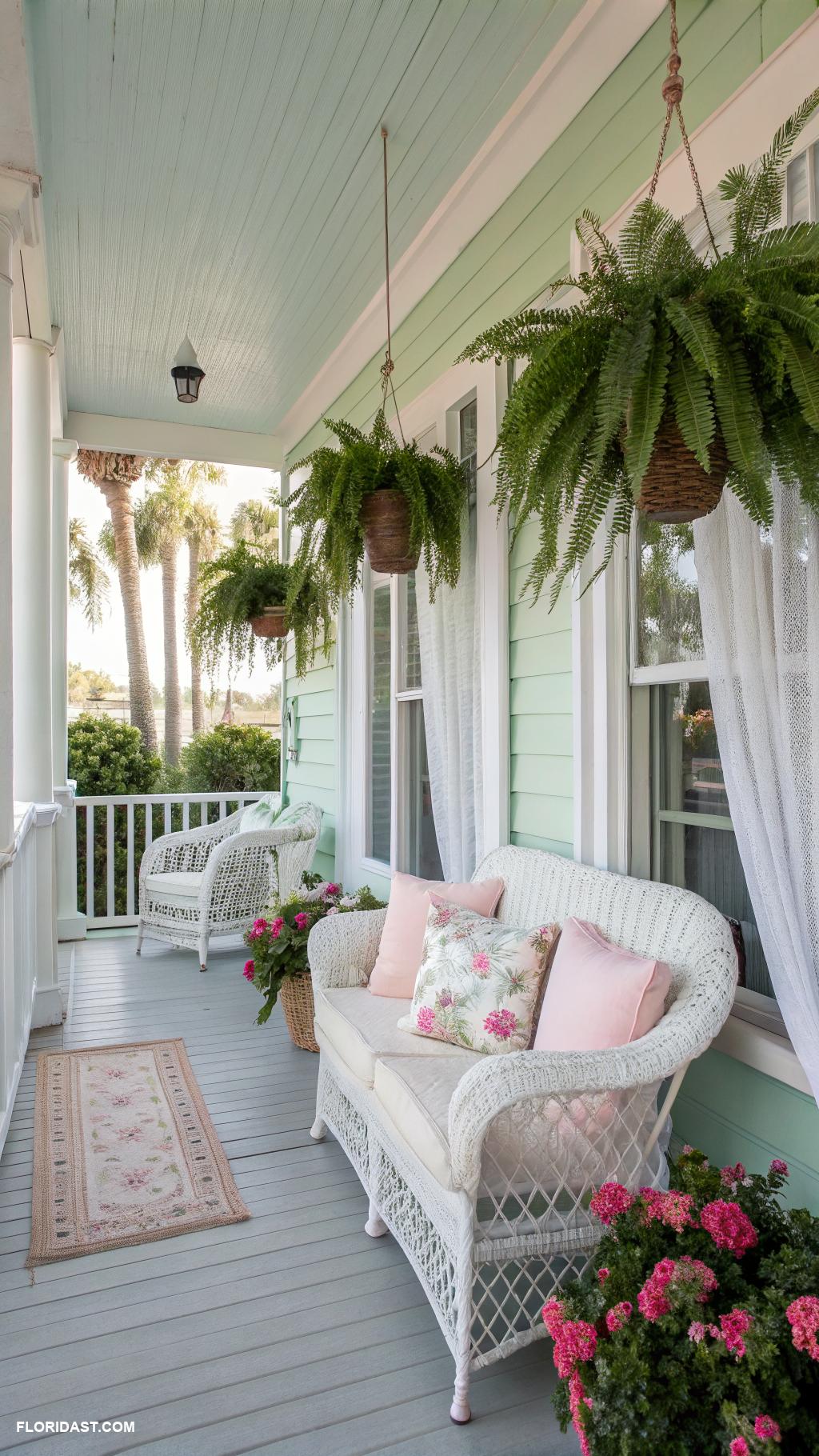 front porch Use light pastel paint colors