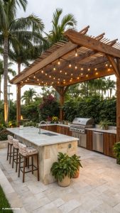 tropical backyard Add an outdoor kitchen space