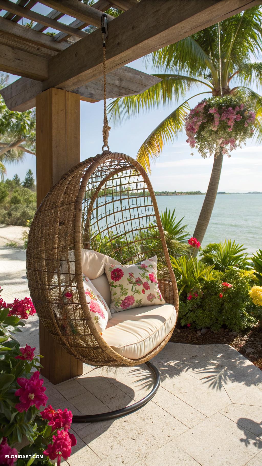 wicker furniture Hanging wicker chairs for relaxed lounging