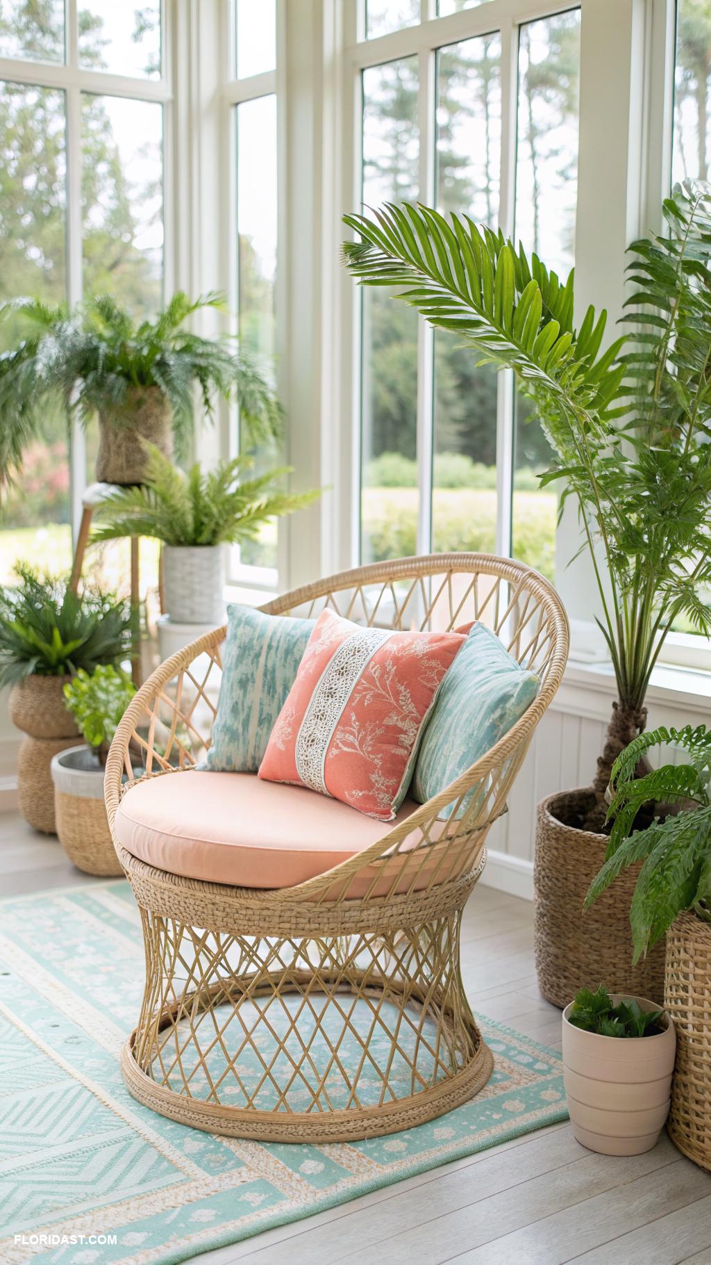 wicker furniture Wicker accent chair for sunroom